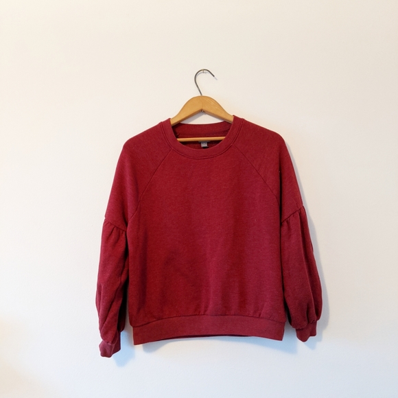 Aerie Crew neck sweater size M balloon sleaves